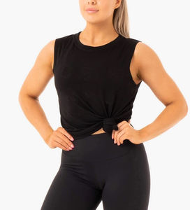 Débardeur de fitness en jersey hip hop professionnel sur mesure pour femmes avec tissu respirant à séchage rapide - Product Image 1