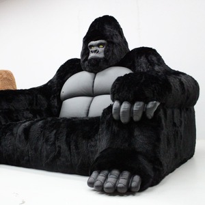 Sofá Modular en Forma de L de Tres Plazas Gorilla King Kong, Sofá Chesterfield Moderno con Almacenamiento, Tapizado en Tela PU, Sin Respaldo ni Brazos, para Sala de Estar - Product Image 3