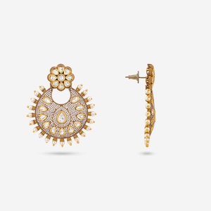Boucles d'oreilles chandelier Kundan 186646, accessoire de mode tendance - Product Image 4