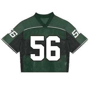 Women's <b>Y2K</b> <b>Crop</b> <b>Top</b> Tee Summer Casual sports wear American Football Jersey High Quality 100% polyester football jersey - Product Image 1