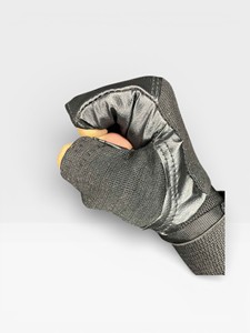 Custom Black Leather Gym Gloves for Sports Competition Professional <b>Weight</b> Lifting and Fitness Training Batting Gloves - Product Image 4