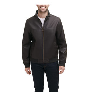 Chaqueta de cuero sintético para hombre, abrigo ajustado de piel sintética para otoño, ropa de marca, chaqueta para motocicleta - Product Image 5