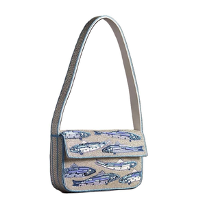 Sac à bandoulière perlé Aggie Fandom avec broderie de perles, sac à main brodé de perles avec un style unique et pur - Product Image 2