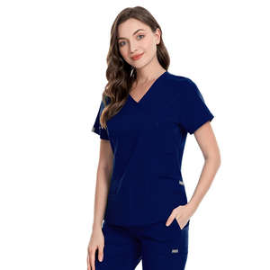Spandex Jogger Sets Doctor Logotipo personalizado Estiramiento Médico Scrubs Mujeres Scrub Enfermería Hospital Uniformes Soft Scrubs Uniformes Conjuntos - Product Image 6