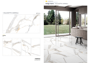 Qualité supérieure 600x1200mm Carreaux de porcelaine émaillés polis Finition brillante Marbre Design Intérieur Sol Chambres Décoration Granit - Product Image 4