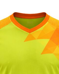 Manufacture Football Jersey And <b>Shorts</b> Set <b>Lime</b> <b>Green</b> Orange Polyester Breathable Quick Dry Soccer Training Team Uniform - Product Image 6