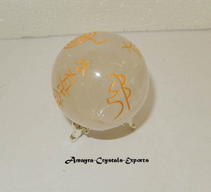 Agate Rose Quartz Engraved Reiki <b>Spheres</b> Top Quality Gemstone Balls Wholesale Buy Online From Amayra <b>Crystals</b> Exports India - Product Image 3