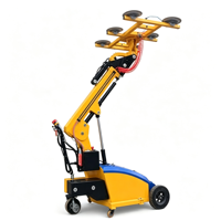 Elevador de Vidrio de Doble Uso para Interiores y Exteriores, Motor con Control Remoto, Capacidad de Carga de 300 kg para Láminas de Vidrio y Paneles de Aluminio