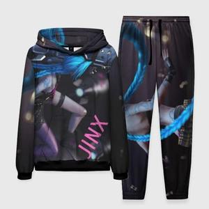 Ensembles de survêtement à capuche pour hommes Ensemble de survêtement imprimé en 3D Sweat à capuche + pantalon 2pcs Ensemble d'extérieur surdimensionné Vêtements de sport décontractés pour hommes - Product Image 5