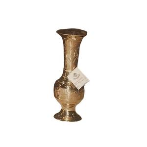 Florero de latón de alta calidad con grabado dorado acabado para decoración del hogar Decoración de mesa florero - Product Image 3