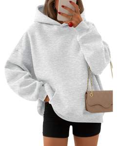 Sudadera Extra Grande y Acogedora de Felpa para Mujer, Sudadera con Capucha de Forro Polar de 460 g/m² con Bolsillo, Transpirable, para Otoño e Invierno - Product Image 1