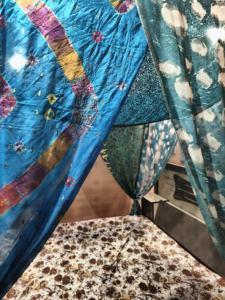 Multicolored Bohemian Sari <b>Bed</b> <b>Canopy</b> with Mosquito Net for Home Decor and Camping - Product Image 3