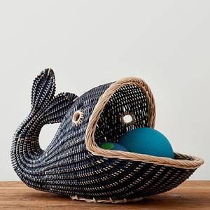 Nursery storage bin wholesale supplies natural rattan <b>basket</b> woven container <b>baskets</b> <b>with</b> <b>lid</b> - Product Image 3