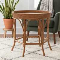 Meubles faits main durables de table extérieure de rotin avec la texture naturelle unique confortable pour l'usage de villa