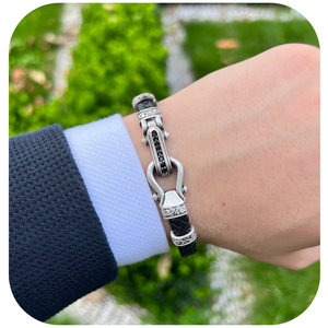 Bracelet intelligent au design italien avec fer à cheval et pierre de zircon porte-bonheur - Product Image 2