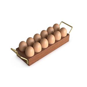 Plateau à œufs en bambou personnalisé à 12 trous, plateau à œufs en bois pour comptoir et porte-œufs - Product Image 1