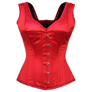 Chất lượng cao sexy overbust áo nịt ngực phụ nữ Gothic steampunk Câu lạc bộ mặc da Corset hàng đầu