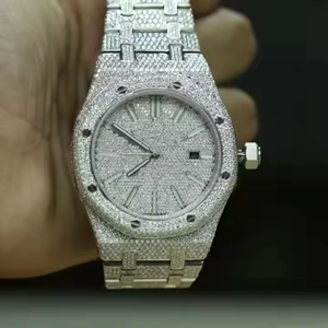 Montres mécaniques en diamant Moissanite VVS de qualité supérieure Montre hip-hop brillante de luxe pour hommes Iced Out personnalisée en diamant - Product Image 2