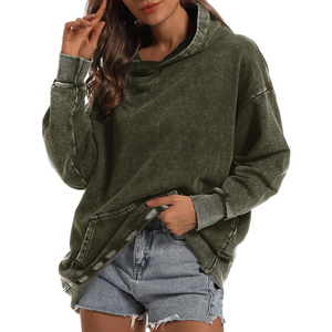 Produit classique sweats à capuche pour femmes bonne qualité conception personnalisée basiques coton mélangé confort Fit sweats à capuche pour femmes - Product Image 3