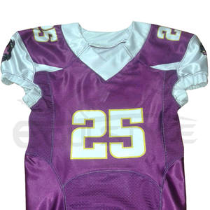 Uniforme de Fútbol Americano Morado, Jersey con Cuello en V Blanco con Letras Impresas, Conjunto de Pantalones Cortos de Secado Rápido, Uniforme Deportivo de Fútbol Americano de Talla Grande - Product Image 3