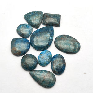 10 pièces naturel néon Apatite 10-20mm ovale poire coussin Cabochon 50.44 Gms Lot Iroc ventes taille libre mélange forme pierre précieuse en vrac - Product Image 1