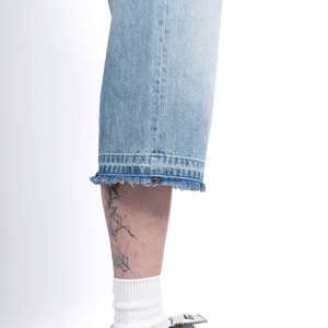 OEM Pantalon court classique délavé personnalisé été décontracté Vintage mode ample Baggy Denim Jorts Jeans Shorts hommes - Product Image 5