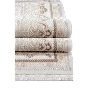 Alfombra Konfor Elex 5208 Clásica, Tejida, Marrón, de Poliéster, con Flecos Rectos, Pelo Medio, Hecha a Máquina, para Sala de Estar o Recibidor - Product Image 3