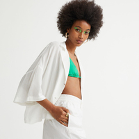 Robe chemise décontractée pour femmes grande taille, mode été-hiver, avec détails boutonnés, 100% coton, écologique