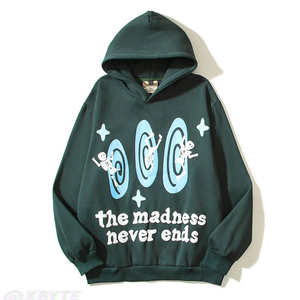 Sweat-shirt à capuche pour homme personnalisé, lourd, imprimé graphique vintage, polaire d'hiver, pull-over OEM, streetwear, sweat-shirt à capuche d'extérieur - Product Image 2