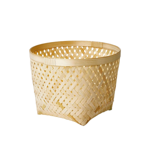 Cesta de bambú artesanal hecha a mano Cesta de almacenamiento de bambú de plástico Cesta hecha a mano de Bambú - Product Image 4