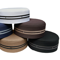 Chapeau de prière musulman Kufi Junoon personnalisé avec logo, en polyester et coton, vente en gros, couvre-chef islamique léger et respirant pour hommes