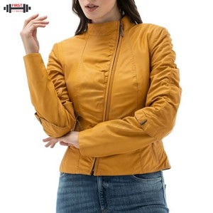 2025 High Premium Modern Design <b>Women</b> Original Pure Leather <b>Jackets</b> <b>Women</b> Genuine Sheepskin Leather <b>Jacket</b> Custom Leather Ladies - Product Image 2