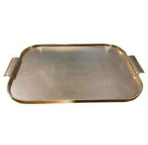 Plateau de service rectangulaire décoratif de qualité supérieure en aluminium, design industriel, avec artisanat métallique pour la maison - Product Image 2