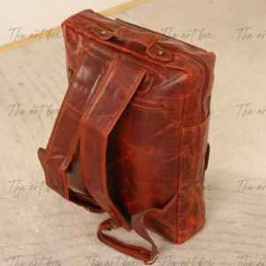 Sacs à dos pour hommes en cuir véritable vintage personnalisés avec fermeture à glissière, capacité de 30 à 40 L, qualité d'exportation 100%, sacs unisexes pour hommes et femmes - Product Image 3