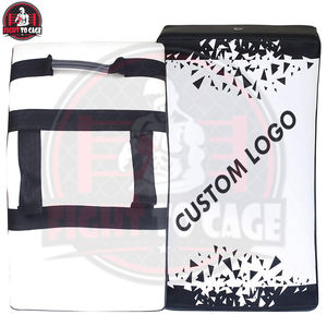 Cible de boxe personnalisable en cuir PVC de qualité supérieure, blanche et noire, avec poignées renforcées durables pour le kickboxing et les arts martiaux - Product Image 2