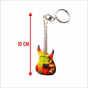 Guitare en acier inoxydable Keycahin Miniature Musique ART Artisanat fait à la main - Product Image 6