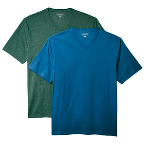 OEM Men's Fashion Plus Size Cotton T-<b>Shirt</b> Soft Cotton Jersey Breathable Comfortable Custom Print V-Neck Hot Sale <b>Black</b> - Product Image 4