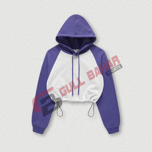 เสื้อฮู้ดครอปผู้หญิงรุ่นใหม่ 25/26 สำหรับฤดูหนาว ปรับแต่งได้ ปักโลโก้ด้านหน้า ผ้าโพลีเอสเตอร์/คอตตอนคุณภาพสูง ระบายอากาศได้ดี - Product Image 6