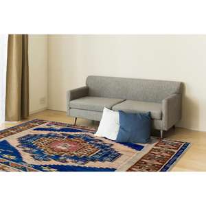 Tapis turc en chenille marron : motif géométrique à médaillon, décoration antique, tapis à poils doux - Product Image 3