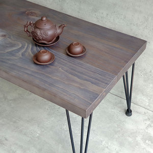 Japanese-Style <b>Pine</b> Wood Tea <b>Table</b> 100x50x45cm Handmade Durable Set PINLEG Legs Chinese Design Living Room Furniture-TT68101 - Product Image 6