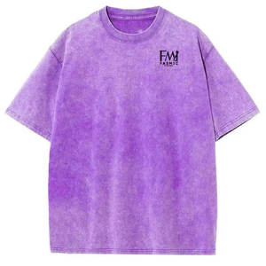 Ropa informal Camisetas de tela de punto para mujer 100% algodón Camisetas de lavado ácido más vendidas con etiqueta privada - Product Image 1