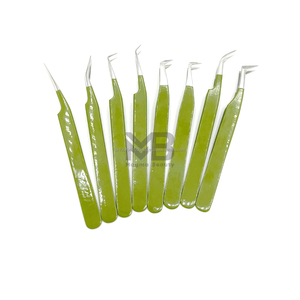 Pince à épiler en acier inoxydable personnalisée avec logo, antistatique, outil de précision pour extensions de cils en volume – Vente en gros - Product Image 5