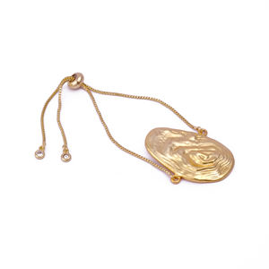 Adjustable Solar Quartz Collet Set <b>Bracelet</b> Unisex Gold-Plated Brass <b>Bangle</b> Trendy Multi-Gemstone <b>Bracelet</b> <b>Silver</b> Plated Jewelry - Product Image 4