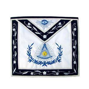 Mark Regalia sur mesure officier maçons collier en gros broderie techniques tablier motif imprimé Logo strass décoration - Product Image 2