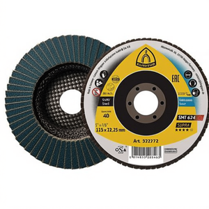 Disque à lamelles KLINGSPOR SMT 624 Supra 115 mm, grain 60, 12 cônes, INOX, zircone, corindon, lot de 10 - Product Image 3