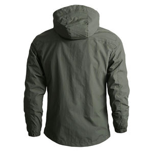 Ropa de Diseño Popular personalizada para hombres, impermeable, informal, liso, a prueba de viento, chaqueta blanda, precio barato - Product Image 6