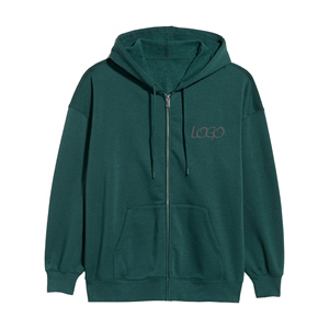 Sweat à capuche en coton mélangé de qualité supérieure pour femmes, zone de broderie personnalisée, silhouette décontractée et portabilité toute saison - Product Image 1