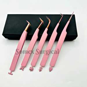 Meilleures pinces pour extensions de cils en acier inoxydable, haut de gamme, multi-pièces, stockage, pinces à cils greffées - Product Image 2