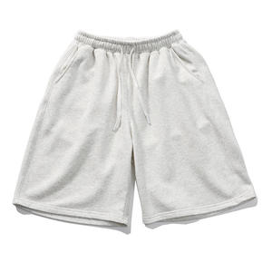 Pantalones cortos de gimnasio de cintura media para hombre 2025 algodón pantalones cortos de verano transpirables y de secado rápido con logotipo personalizado y patrón sólido 100% - Product Image 2