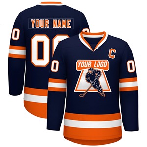 Maillots de hockey sur glace avec logo personnalisé de haute qualité Meilleur prix de gros Logo imprimé par sublimation Design avant - Product Image 2